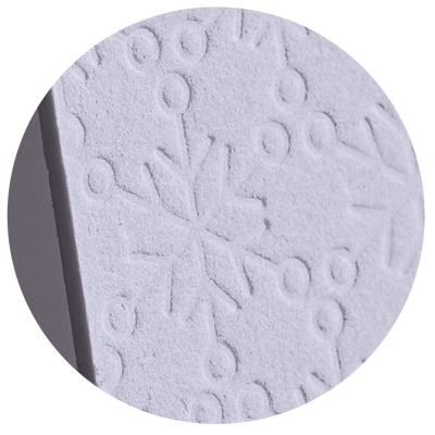 Blindprägung tief einseitig