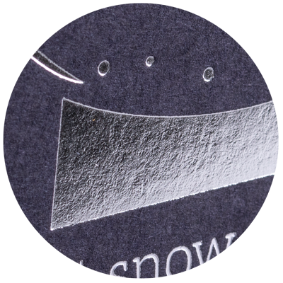 Prägefolie Silber glänzend zweiseitig