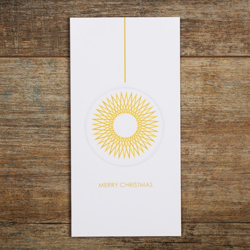 Weihnachtskarte „Merry Christmas“ mit Eindruck