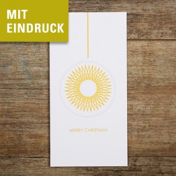 Weihnachtskarte „Merry Christmas“ mit Eindruck